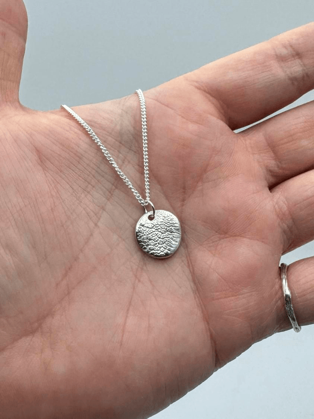Pet Nose Print Necklace, Sterling Silver