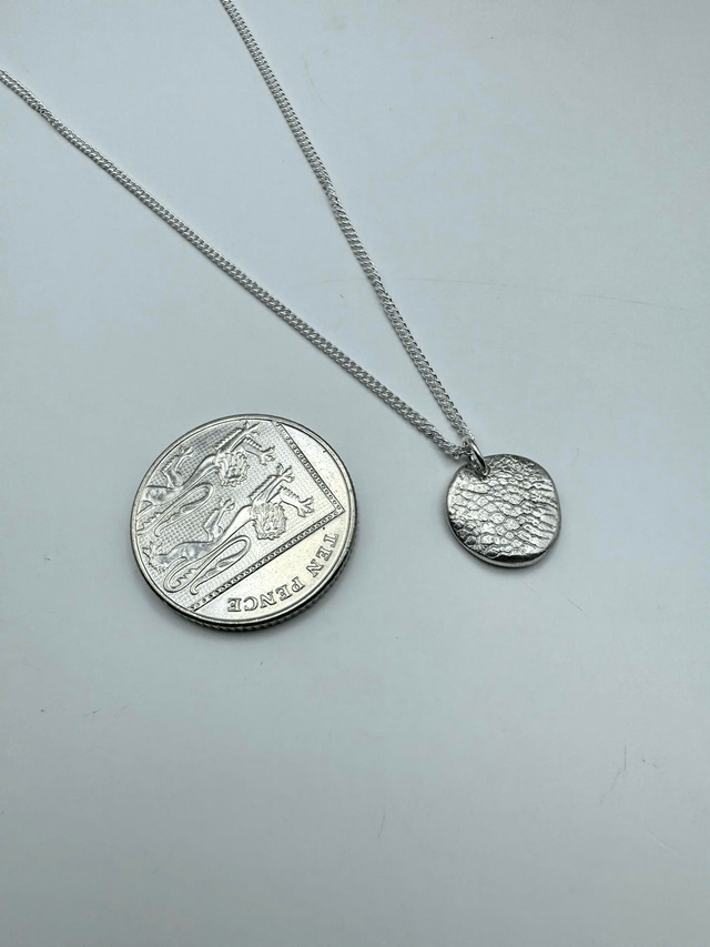 Pet Nose Print Necklace, Sterling Silver