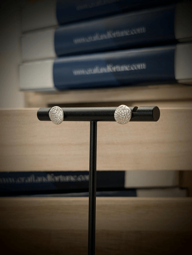 Pet Nose Print Stud Earrings, Sterling Silver 