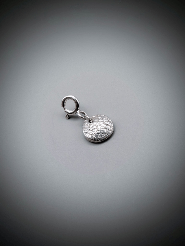 Pet Nose Print Bracelet, 6mm Snowflake Obsidian with Sterling Silver Charm