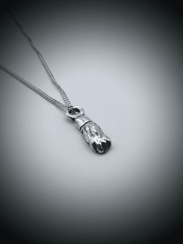 Lucky Rabbit&#039;s Foot Necklace, Sterling Silver  